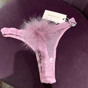 Gilda & Pearl Sheer silk and feather panty
